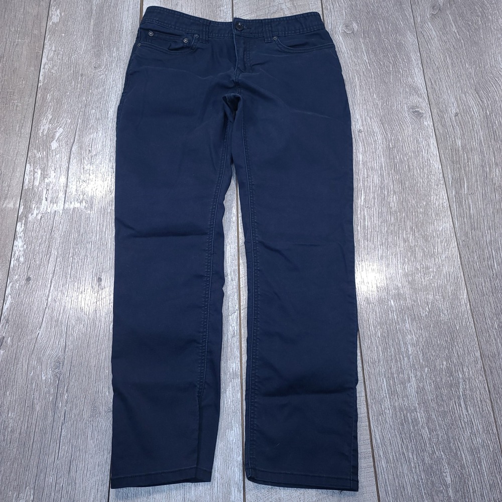 Prana Pants Mens 30x29 Navy Blue Bridger Slim Fit Organic Cotton Stretch Chino